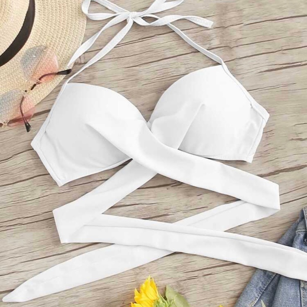 WHITE BATHING SUIT TOP!